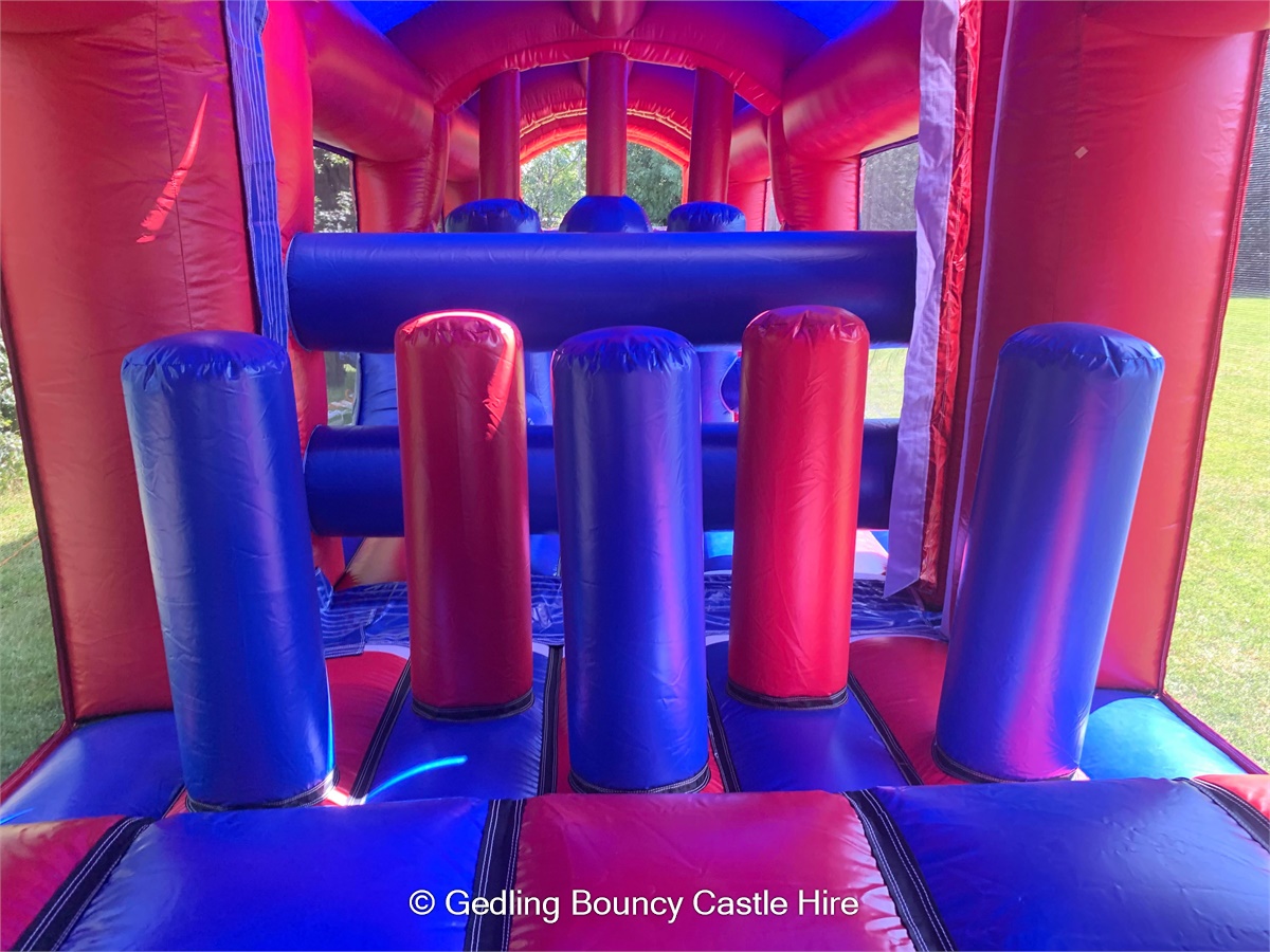 Mega 70ft Assault Course Bouncy Castle & Soft Play Hire in Nottingham